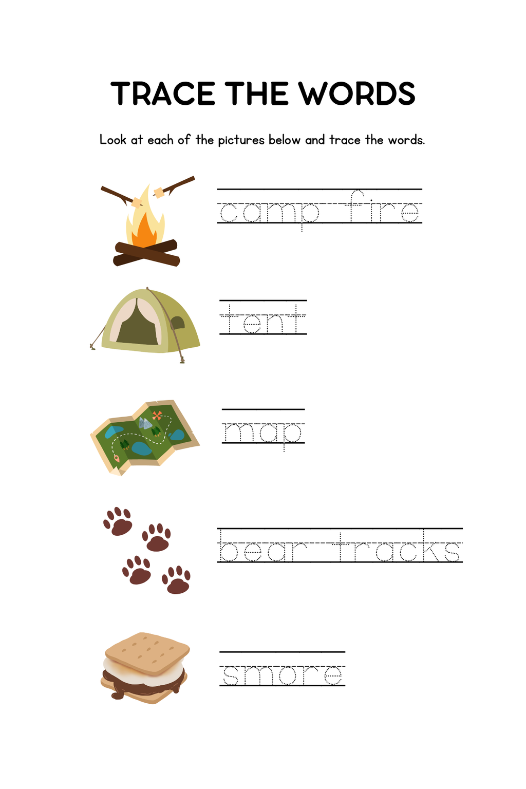 Camping Trip Travel Size Coloring & Activity Book
