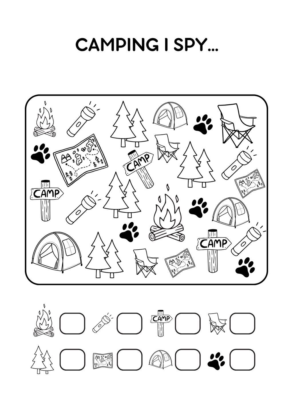 Camping Trip Travel Size Coloring & Activity Book