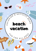 Beach Vacation Travel Size Coloring & Activity Book