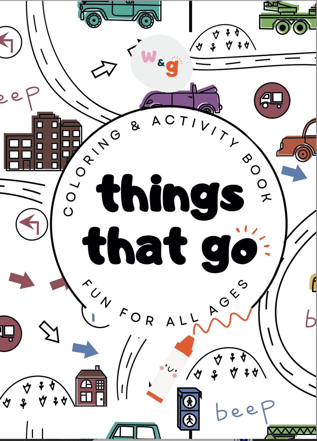 Things That Go Travel Size Coloring & Activity Book