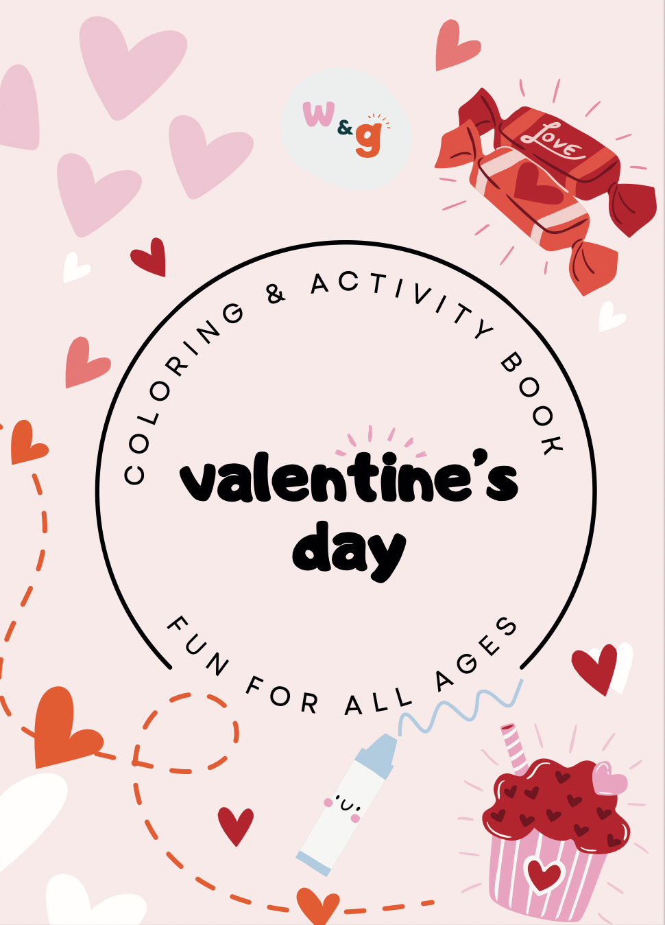 Grab & Go Valentine's Coloring & Activity Book 5x7 Travel Size