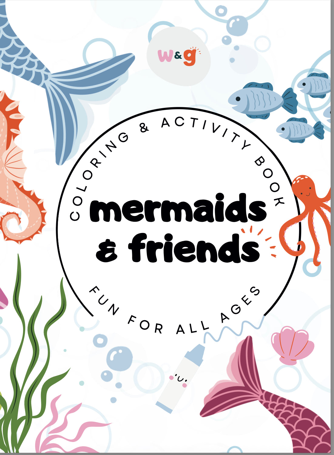 Mermaid & Friends Travel Size Coloring & Activity Book