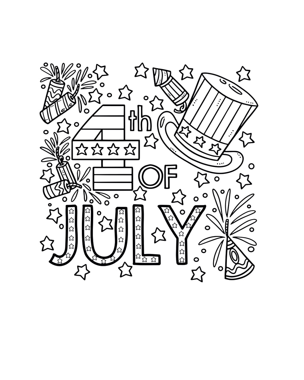 Premium 4th of July Coloring & Activity Book