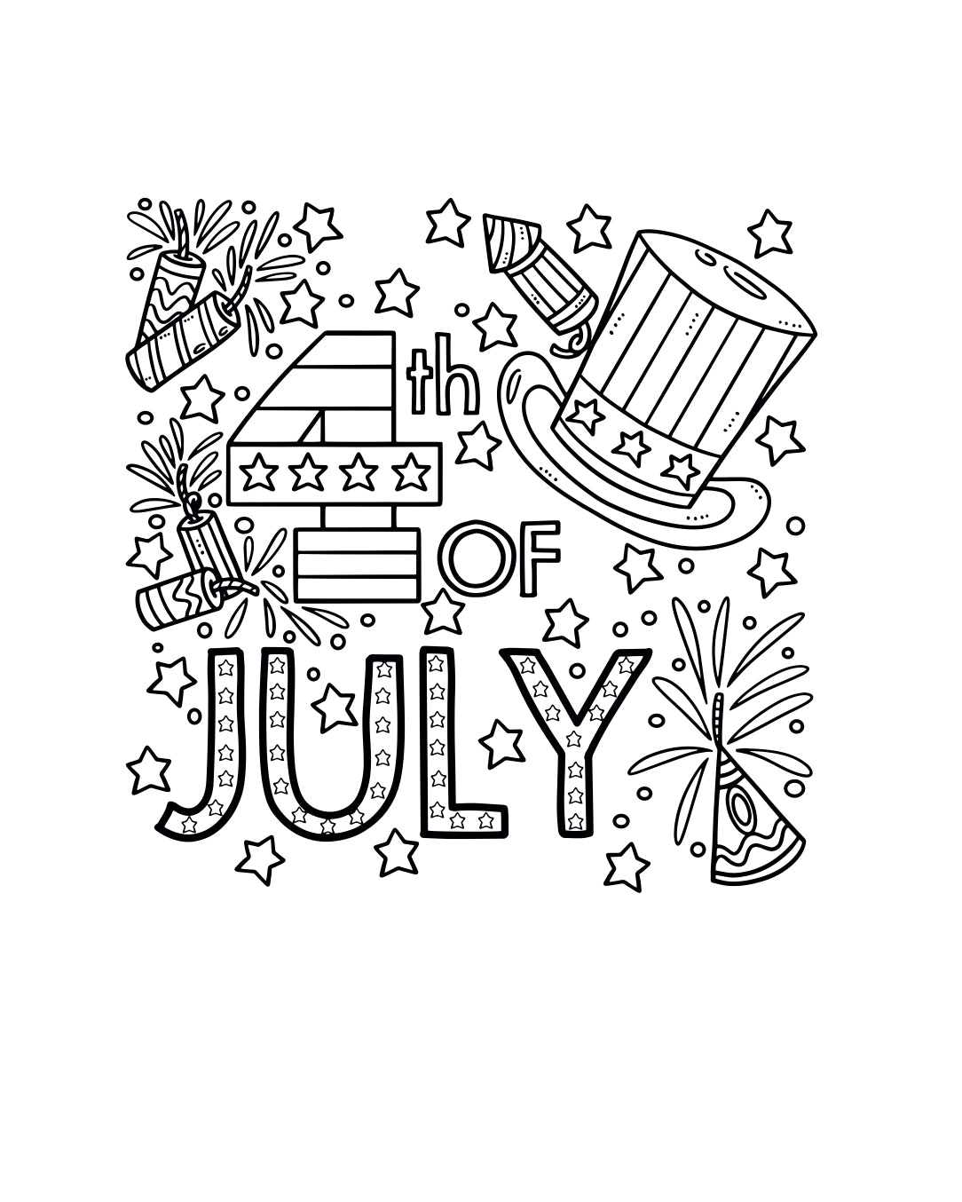 Premium 4th of July Coloring & Activity Book